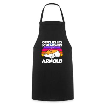 Offizielles Schlafshirt Von Arnold - Kochschürze - Schwarz - Vorne - AI Model Male 185 dark (185cm)
