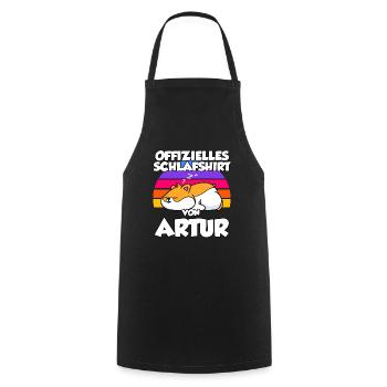Offizielles Schlafshirt Von Artur - Kochschürze - Schwarz - Vorne - AI Model Male 185 dark (185cm)