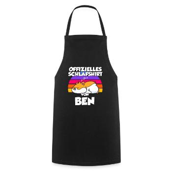 Offizielles Schlafshirt Von Ben - Kochschürze - Schwarz - Vorne - AI Model Male 185 dark (185cm)