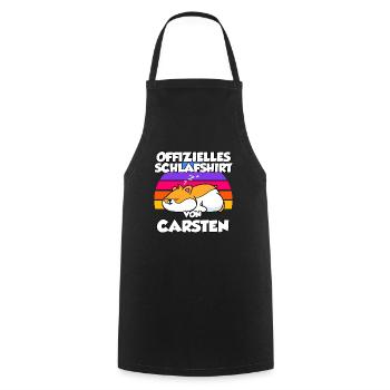 Offizielles Schlafshirt Von Carsten - Kochschürze - Schwarz - Vorne - AI Model Male 185 dark (185cm)