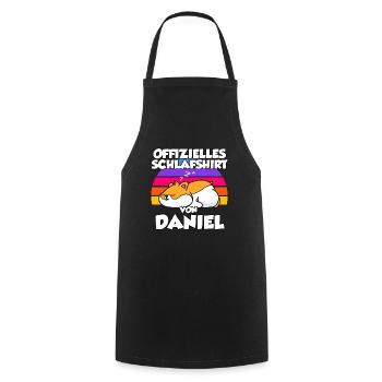 Offizielles Schlafshirt Von Daniel - Kochschürze - Schwarz - Vorne - AI Model Male 185 dark (185cm)