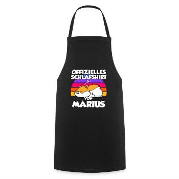 Offizielles Schlafshirt Von Marius - Kochschürze - Schwarz - Vorne - AI Model Male 185 dark (185cm)