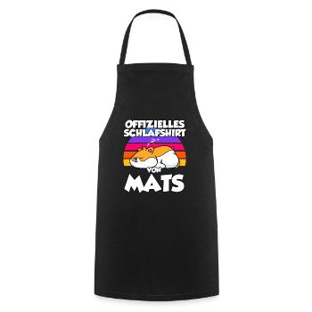 Offizielles Schlafshirt Von Mats - Kochschürze - Schwarz - Vorne - AI Model Male 185 dark (185cm)