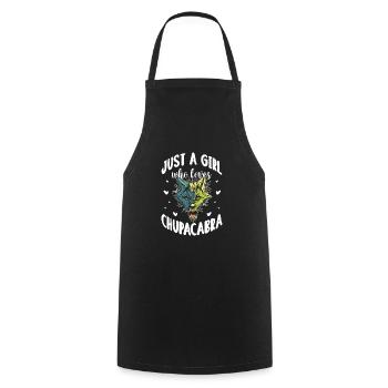 Just A Girl Who Loves Chupacabra - Cooking Apron - black - Front - AI Model Male 185 dark (185cm)