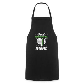 Proud Border Patrol Mom National Security Guard - Cooking Apron - black - Front - AI Model Male 185 dark (185cm)