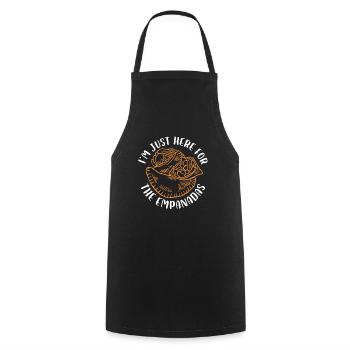 Im just here for the empanadas Design - Cooking Apron - black - Front - AI Model Male 185 dark (185cm)