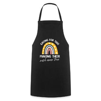 eating for two making their wish come true Design - Cooking Apron - black - Front - AI Model Male 185 dark (185cm)