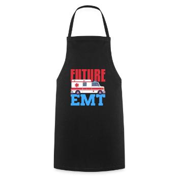 Future EMT Design for an Emergency Medical - Cooking Apron - black - Front - AI Model Male 185 dark (185cm)