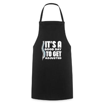 It s a good day to get adjusted Design for a - Cooking Apron - black - Front - AI Model Male 185 dark (185cm)