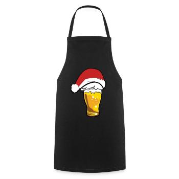 Weihnachten Weihnachtsfeier Weihnachtsmann Bier - Kochschürze - Schwarz - Vorne - AI Model Male 185 dark (185cm)