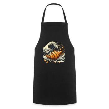 Französische Croissant Kunst - Lustiges Geschenk - Kochschürze - Schwarz - Vorne - AI Model Male 185 dark (185cm)
