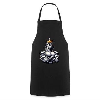 Entraînement de remise en forme Zebra King musclé - Tablier de cuisine - noir - Devant - AI Model Male 185 dark (185cm)