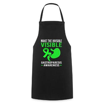 Gastroparésie intestinale - Tablier de cuisine - noir - Devant - AI Model Male 185 dark (185cm)
