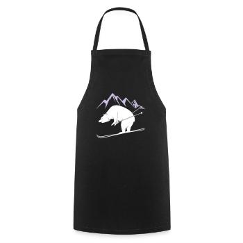 Snowboard Bear - Kochschürze - Schwarz - Vorne - AI Model Male 185 dark (185cm)