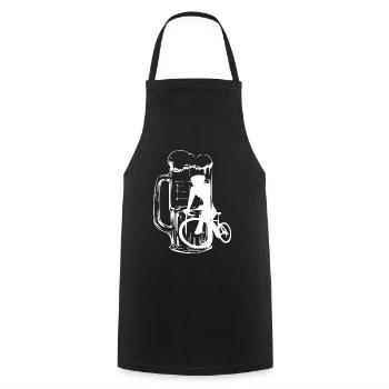 Beer - Cycling - (4) - Cooking Apron - black - Front - AI Model Male 185 dark (185cm)