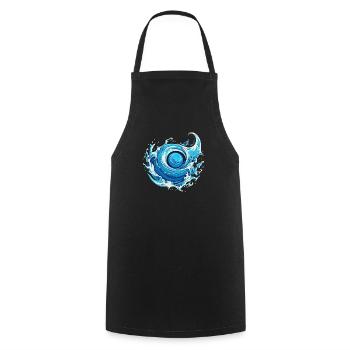Elemental Water - Cooking Apron - black - Front - AI Model Male 185 dark (185cm)