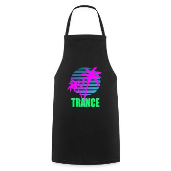 Trance - Kochschürze - Schwarz - Vorne - AI Model Male 185 dark (185cm)
