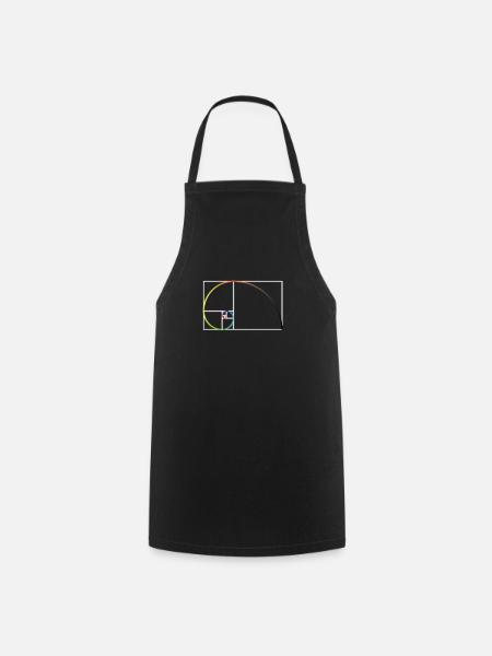 Golden Ratio Farbskala fibonacci Folge - Kochschürze - Schwarz