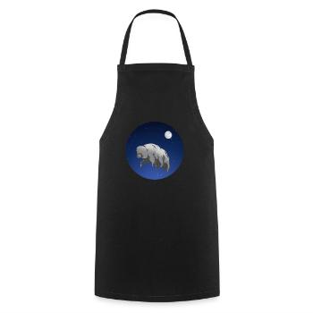 Tardigrade water bear ecdysozoa space - Cooking Apron - black - Front - AI Model Male 185 dark (185cm)
