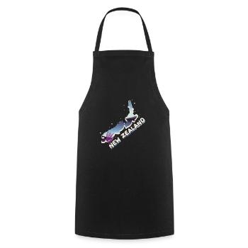New Zealand - Cooking Apron - black - Front - AI Model Male 185 dark (185cm)