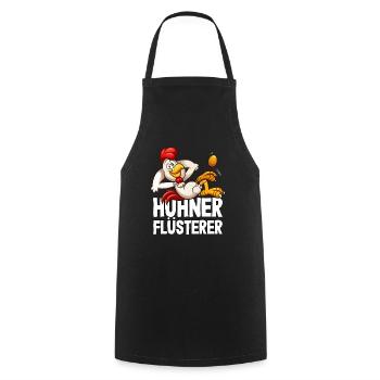 Hühner Flüsterer Lustiges Landwirt Bauer Huhn - Kochschürze - Schwarz - Vorne - AI Model Male 185 dark (185cm)
