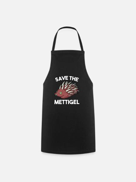 Mettigel Mettbrötchen für Fleischliebhaber - Kochschürze - Schwarz