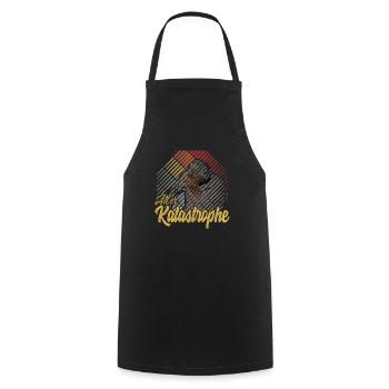 Alter Katastrophe - lustiger Spruch vintage retro - Kochschürze - Schwarz - Vorne - AI Model Male 185 dark (185cm)
