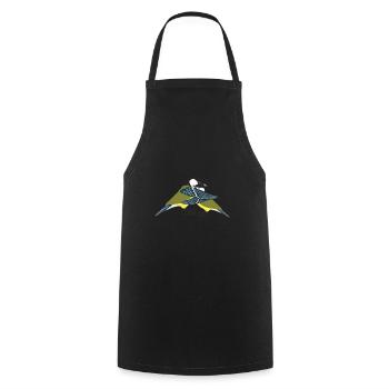 Blue tit - Cooking Apron - black - Front - AI Model Male 185 dark (185cm)