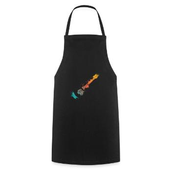 E-Gitarre Splash - Kochschürze - Schwarz - Vorne - AI Model Male 185 dark (185cm)