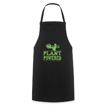 Vegan bodybuilding - Cooking Apron - black - Front - AI Model Male 185 dark (185cm)