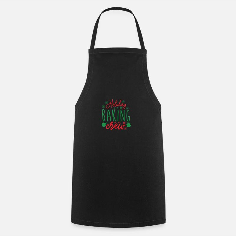 Holiday Baking Crew - Christmas Gift - Cooking Apron - black