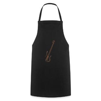Guitare basse - Tablier de cuisine - noir - Devant - AI Model Male 185 dark (185cm)