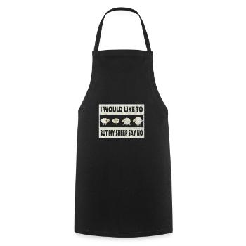 Mouton drôle - Tablier de cuisine - noir - Devant - AI Model Male 185 dark (185cm)