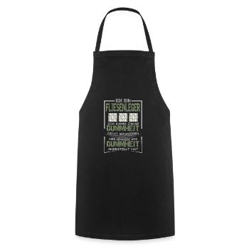 Fliesenleger - Kochschürze - Schwarz - Vorne - AI Model Male 185 dark (185cm)