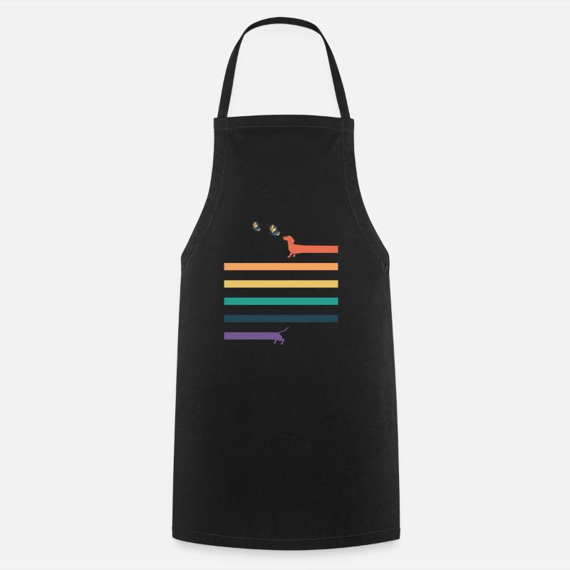 Cooles Schmetterling Dackel design Geschenk - Kochschürze - Schwarz