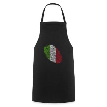 Empreinte digitale de l'Italie - Tablier de cuisine - noir - Devant - AI Model Male 185 dark (185cm)