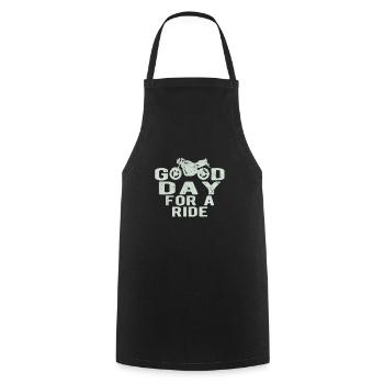 Naked Bike Good - Cooking Apron - black - Front - AI Model Male 185 dark (185cm)