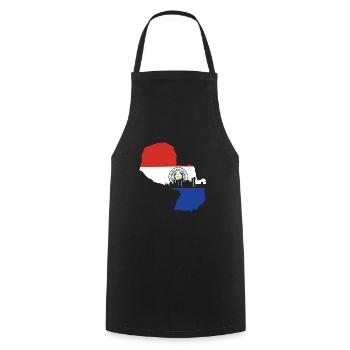 Paraguay Flag - Cooking Apron - black - Front - AI Model Male 185 dark (185cm)