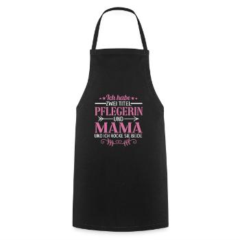 Mama Pflegerin Geschenk Krankenpflegerin Beruf - Kochschürze - Schwarz - Vorne - AI Model Male 185 dark (185cm)