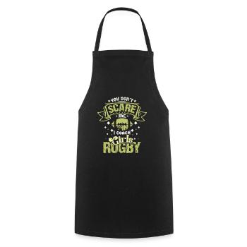 Rugby coach - Tablier de cuisine - noir - Devant - AI Model Male 185 dark (185cm)