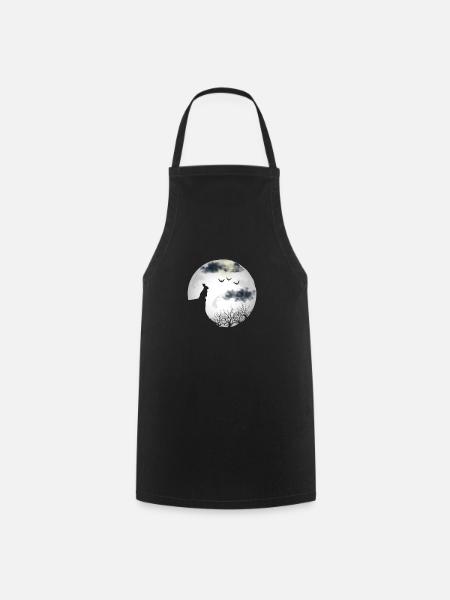 Halloween Mond Hase Häschen Geschenk - Kochschürze - Schwarz