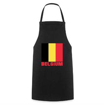 Belgien - Kochschürze - Schwarz - Vorne - AI Model Male 185 dark (185cm)