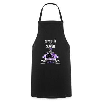 Super motarde femme cadeau moto - Tablier de cuisine - noir - Devant - AI Model Male 185 dark (185cm)
