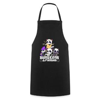 Adventure RPG Dice Fantasy Gift - Cooking Apron - black - Front - AI Model Male 185 dark (185cm)