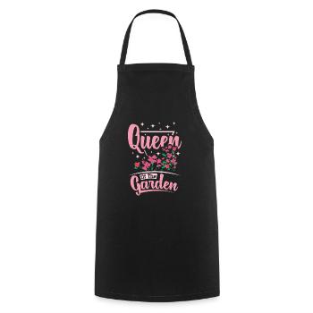 Reine du jardin - Tablier de cuisine - noir - Devant - AI Model Male 185 dark (185cm)