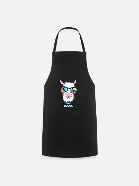 Lama - Kochschürze - Schwarz
