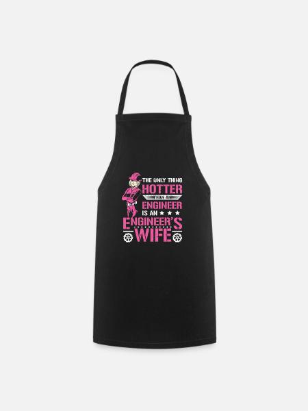 Wife Engineer - Cooking Apron - black