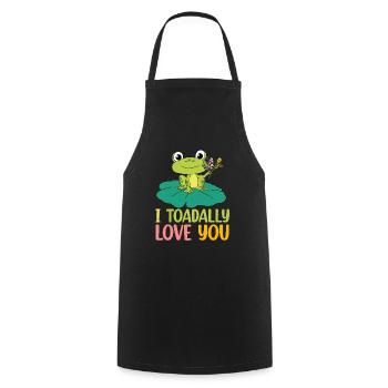 Grenouille - Tablier de cuisine - noir - Devant - AI Model Male 185 dark (185cm)