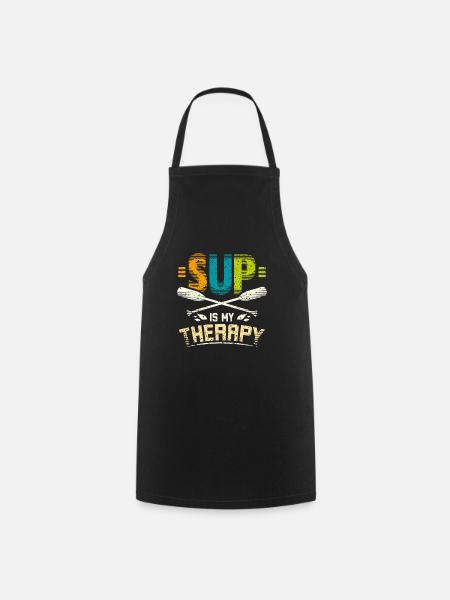 Sup is my therapy - Kochschürze - Schwarz