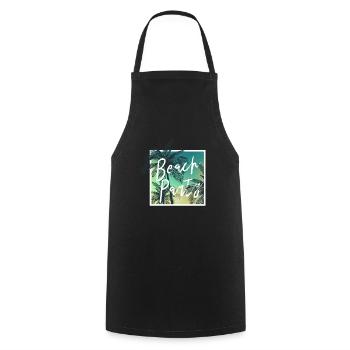 party beach Design for a people who look for party - Kochschürze - Schwarz - Vorne - AI Model Male 185 dark (185cm)